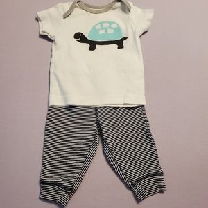 Carters 2-piece Turtle Pajamas 3 month